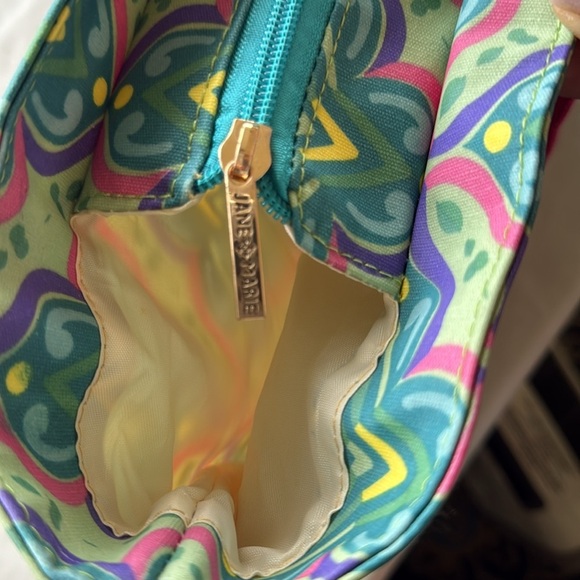 Jane Marie Waterproof Oversized Beach Bag “Check Me Out” Pink Green Paisley Tote - Picture 7 of 12